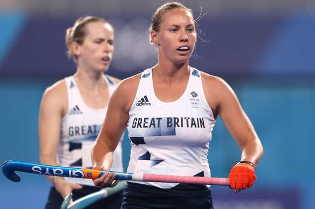 Selkirk's Sarah Robertson, right, playing for Great Britain at the Tokyo 2020 Olympic Games in Japan last year (Photo by Francois Nel/Getty Images)