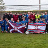 Eyemouth United Amateurs celebrating winning every game of the Border Amateur Football Association C division's latest season (Photo: Stuart Fenwick)