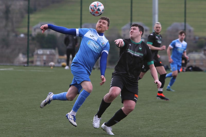 Earlston Rhymers drawing 2-2 at home to Greenlaw in Jedburgh on Saturday (Photo: Steve Cox)