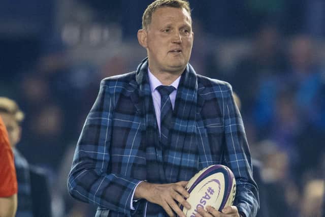 Borders rugby legend Doddie Weir at Edinburgh's Murrayfield Stadium in November 2017 to hand over the ball for Scotland's last  test match against New Zealand (Photo: SNS Group/SRU/Bill Murray)