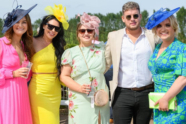 Five race-goers at Kelso's ladies' day season finale on Sunday