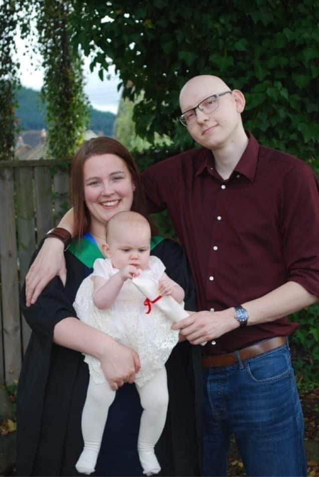 Jordan with fiance Jack and daughter Augustine.