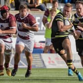 Ruairi Campbell in action for Melrose as they edged out Watsonians 53-51 at home at the Greenyards on Saturday (Photo: Andy McLean)