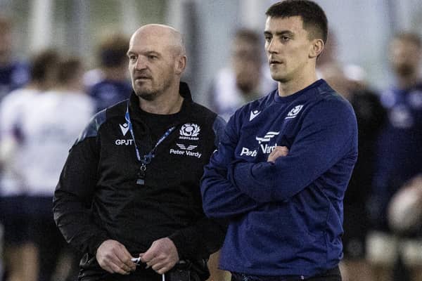 Head coach Gregor Townsend and Cameron Redpath during a Scotland rugby training session at Edinburgh's Oriam ahead of their Six Nations opener in Wales on Saturday (Pic: Craig Williamson/SNS Group/SRU)
