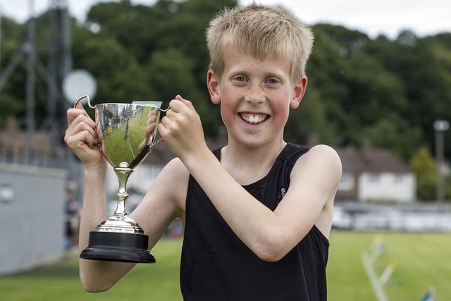 Hawick's McLaren Welsh won the 800m youths' race at 2022's Kelso Border Games on Sunday