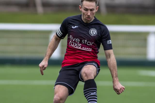 Gala Fairydean Rovers midfielder Danny Galbraith went off injured against East Stirlingshire on Saturday (Pic: Thomas Brown)