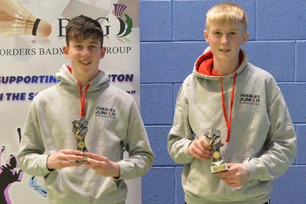 2006 boys' badminton doubles winners Innes Cormack and Ross Wolfenden, of Peebles High