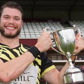 Melrose, captained by David Colvine, won the principal rugby sevens event at Netherdale, defeating hosts  Gala in the final (picture by Bill McBurnie)