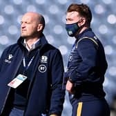 Scotland head coach Gregor Townsend has welcomed the news that he'll be able to play English-based players such as Stuart Hogg, his captain, against France on Friday. The pair are pictured here on the pitch prior to the Scots' Six Nations victory against Italy at Murrayfield Stadium in Edinburgh yesterday (Photo by Stu Forster/Getty Images)