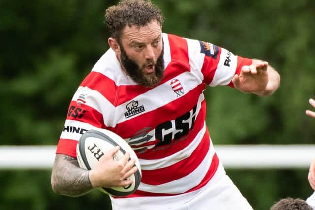 Bruce McNeil on the ball for South of Scotland during their 32-30 loss to Caledonia Reds during 2023's Scottish inter-district championship final at Braidholm in Glasgow in May (Photo: Euan Cherry / SNS Group)