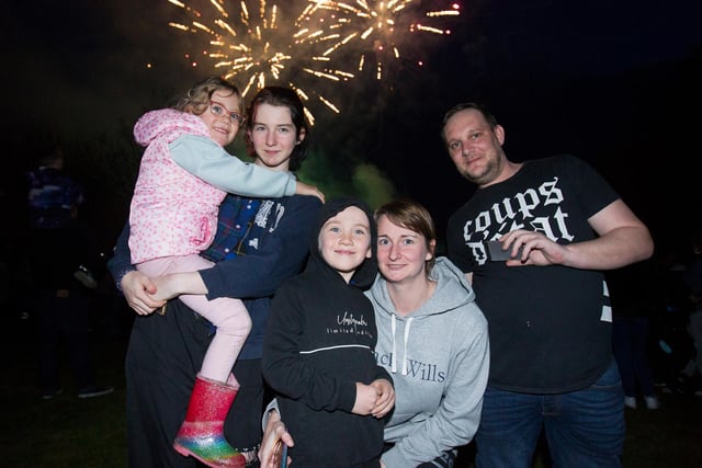 Fireworks in Wilton Park after the torchlight procession from the Commom Haugh.