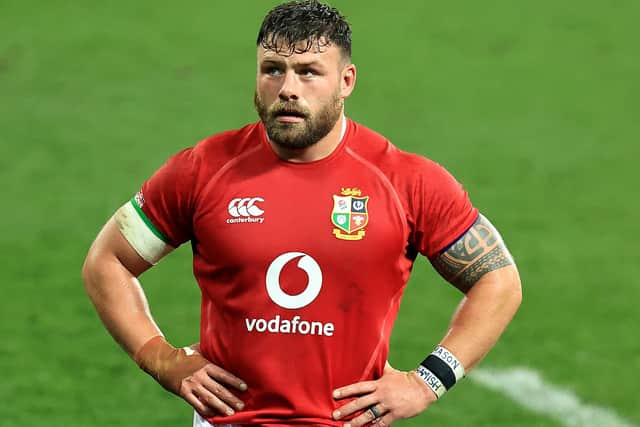 Rory Sutherland playing for the British and Irish Lions against DHL Stormers on July 17 in Cape Town in South Africa (Photo by David Rogers/Getty Images)
