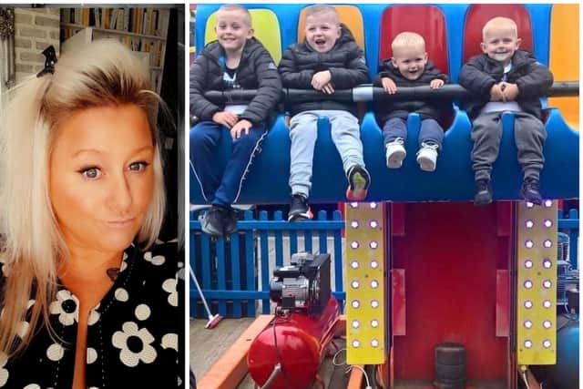 Kelly Firth took her grandson's on a trip to Blackpool using the winnings. Picture: Kelly Firth/SWNS
