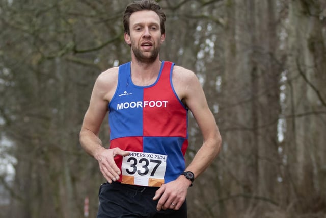 Moorfoot Runners' Matthew Sullivan finished fifth in the senior race at Sunday's Borders Cross-Country Series meeting at Peebles in 24:50