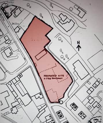 A map of the proposed site in Coldstream.