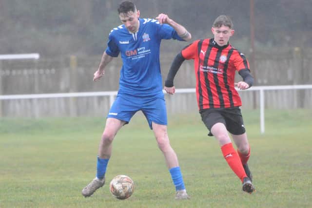 Scott Learmond in possession for Selkirk Victoria versus Biggar United at the weekend (Pic: Grant Kinghorn)