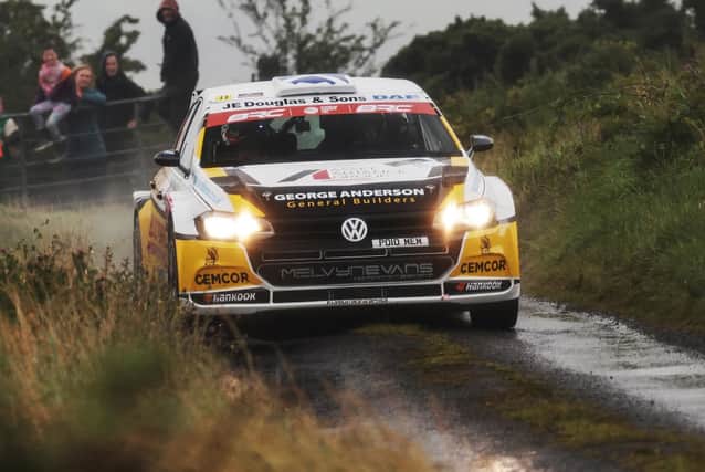 Garry Pearson in action in his Volkwagen Polo GTi R5 at this month's Ulster Rally (Pic: JEP)