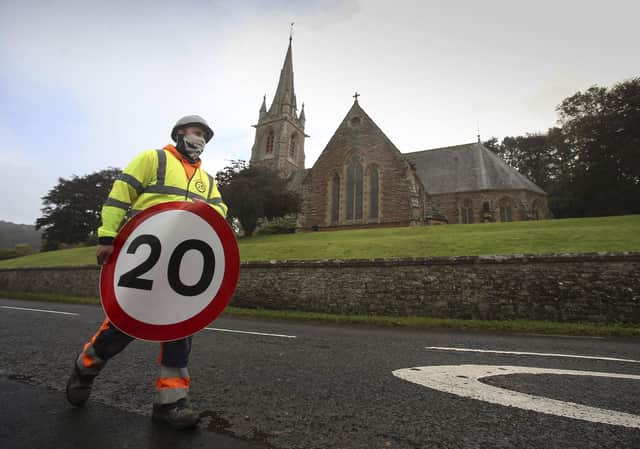 The reduced speed limit scheme was rolled out across the Borders last October. Photo: Fraser Bremner