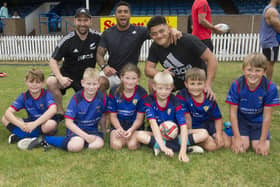 All Black players take the time for some photos with Jed Jaguars at Riverside (Pics by Bill McBurnie)