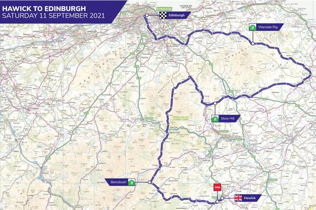 The route for stage seven of the Tour of Britain.