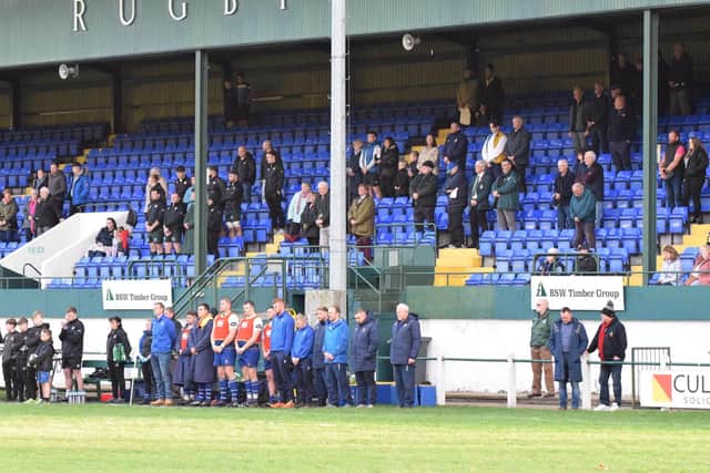 Respects are paid pre-match to remember our war heroes