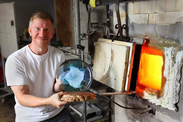 Andrew Holmes, of Holmes Glass, was commissioned to create the glass trophy by the George Crawford Legacy Trust. (Pics: Colin Hattersley Photography)