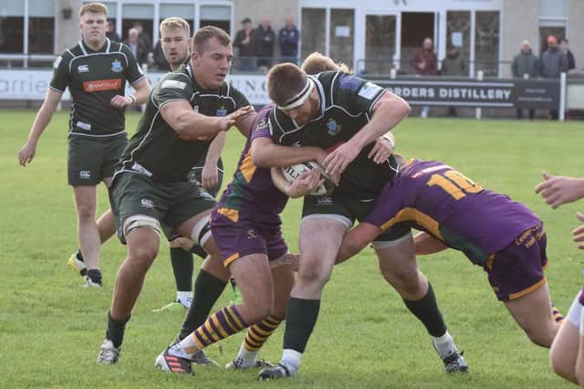 Hawick beating Marr 20-3 at home at Mansfield Park in October (Pic: Malcolm Grant)
