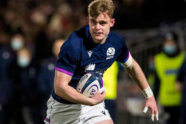 Christian Townsend playing for Scotland during last Friday's under-20 Six Nations defeat to England in Edinburgh (Photo by Ross Parker/SNS Group/SRU)