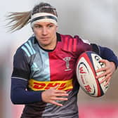 Jedburgh's Chloe Rollie playing for London's Harlequins Women in November 2019 (Photo by Steve Bardens/Getty Images for Harlequins)
