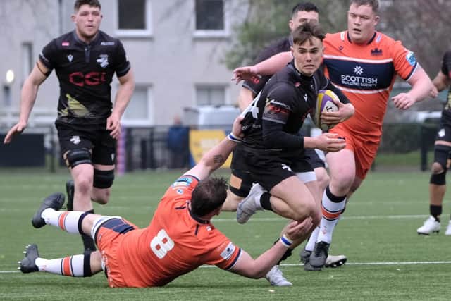Aidan Cross on the attack for Southern Knights at home to Edinburgh A (Pic: Rob Gray)