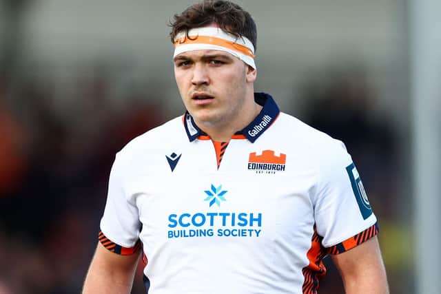 Prop Ben White playing for Edinburgh in a pre-season friendly match at home to Doncaster Knights at the capital’s Hive Stadium in September 2025 (Photo by Ewan Bootman / SNS Group/Edinburgh)