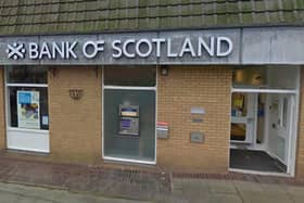The Bank of Scotland in Eyemouth ... one of the branches set for closure.