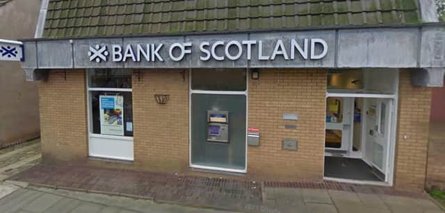 The Bank of Scotland in Eyemouth ... one of the branches set for closure.