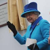 The Queen unveiled the plaque celebrating the official opening of the Borders Railway in 2015.