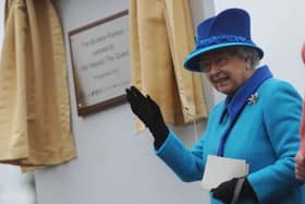 The Queen unveiled the plaque celebrating the official opening of the Borders Railway in 2015.