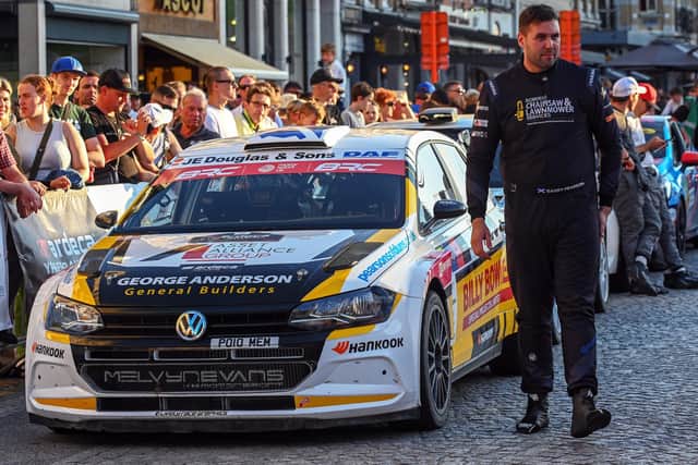 Duns rally driver Garry Pearson in Belgium at the weekend (Pic: JEP)