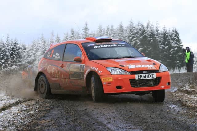 David Bogie and Hawick co-driver Kevin Rae led from start to finish to win the Brick & Steel Border Counties Rally for a third time.