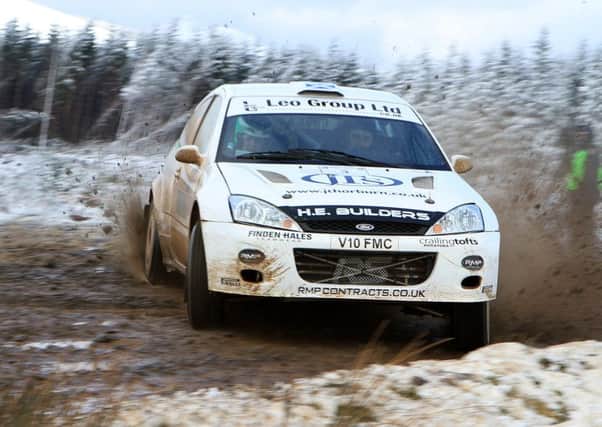 Euan Thorburn of Duns, co-driven by Paul Beaton from Inverness, ran into trouble and finished third overall in the Brick & Steel Border Counties Rally.