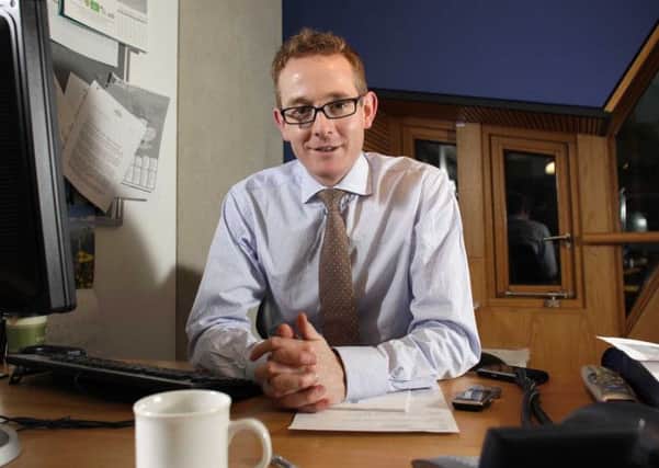 John Lamont MSP Scottish Conservative Party  pictured in his office in the Scottish Parliament  at Holyrood in Edinburgh