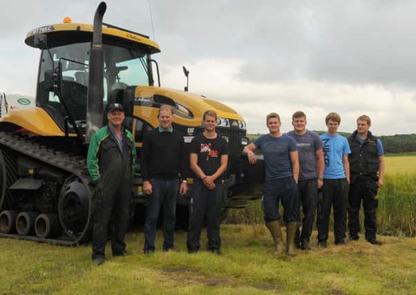 Andrew, Guy, Chuck, James, Ollie, David and Matthew: the team at Letham Farm on the Ford and Etal Estate which has just won the prize for 'Borders crop and grassland managemet'