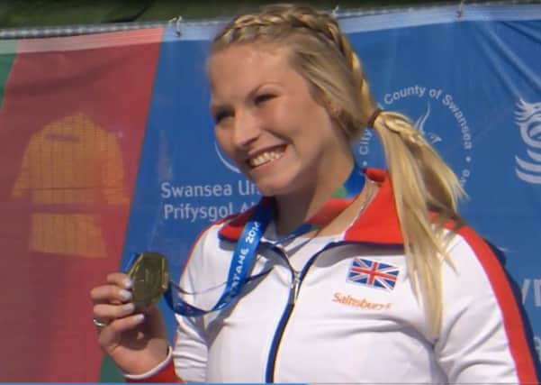 Golden girl: Samantha Kinghorn had a successful GB debut on day one of the 
IPC Athletics European Championships