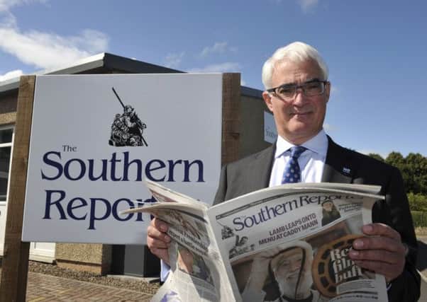Alistair Darling MP at The Southern Reporter office.