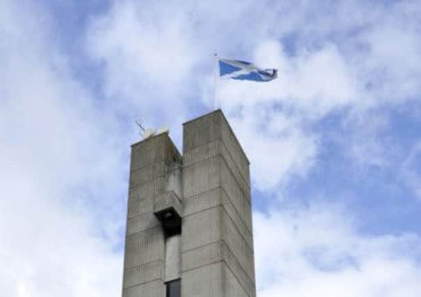 The Saltire flying from SBC headquarters