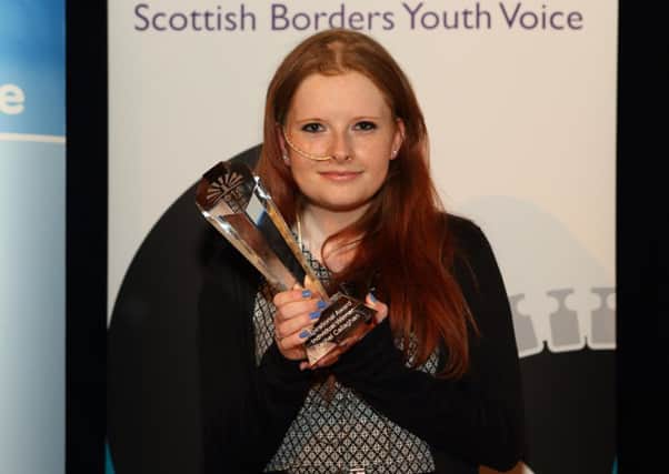 Rachel Callaghan, 2014 Inspirational Award winner, from Galashiels