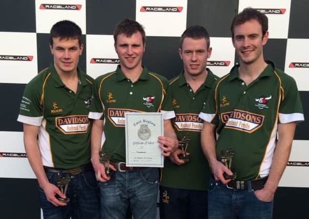 Winning Team: Teviotdale YFC - Neale Cockburn, Neil Wilson, Euan Munro, and Ross McAulay