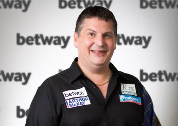 Gary Anderson pictured at the Brighton Centre in Brighton, East Sussex for Betway Premier League Darts. PRESS ASSOCIATION Photo. Picture date: Thursday 15th May, 2014. Photo credit should read: Chris Ison/PA Wire.