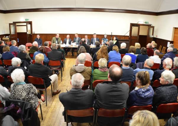 More than 100 people attended the hustings at Trinity Churnch in Galashiels.