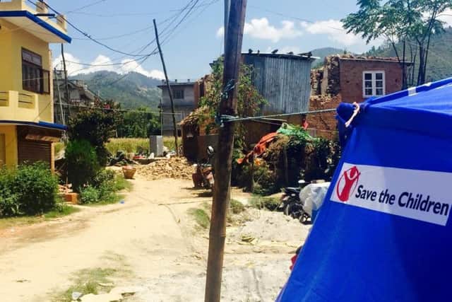 Save the Children are providing tents and help to many in Nepal