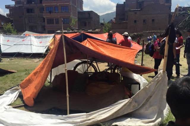 Make shift tents are home for many in Nepal following the earthquake