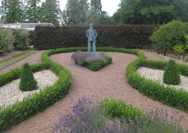 A statue of Admiral Sir Bertram Ramsay was erected in the gardens of the family home at Leitholm in 2002